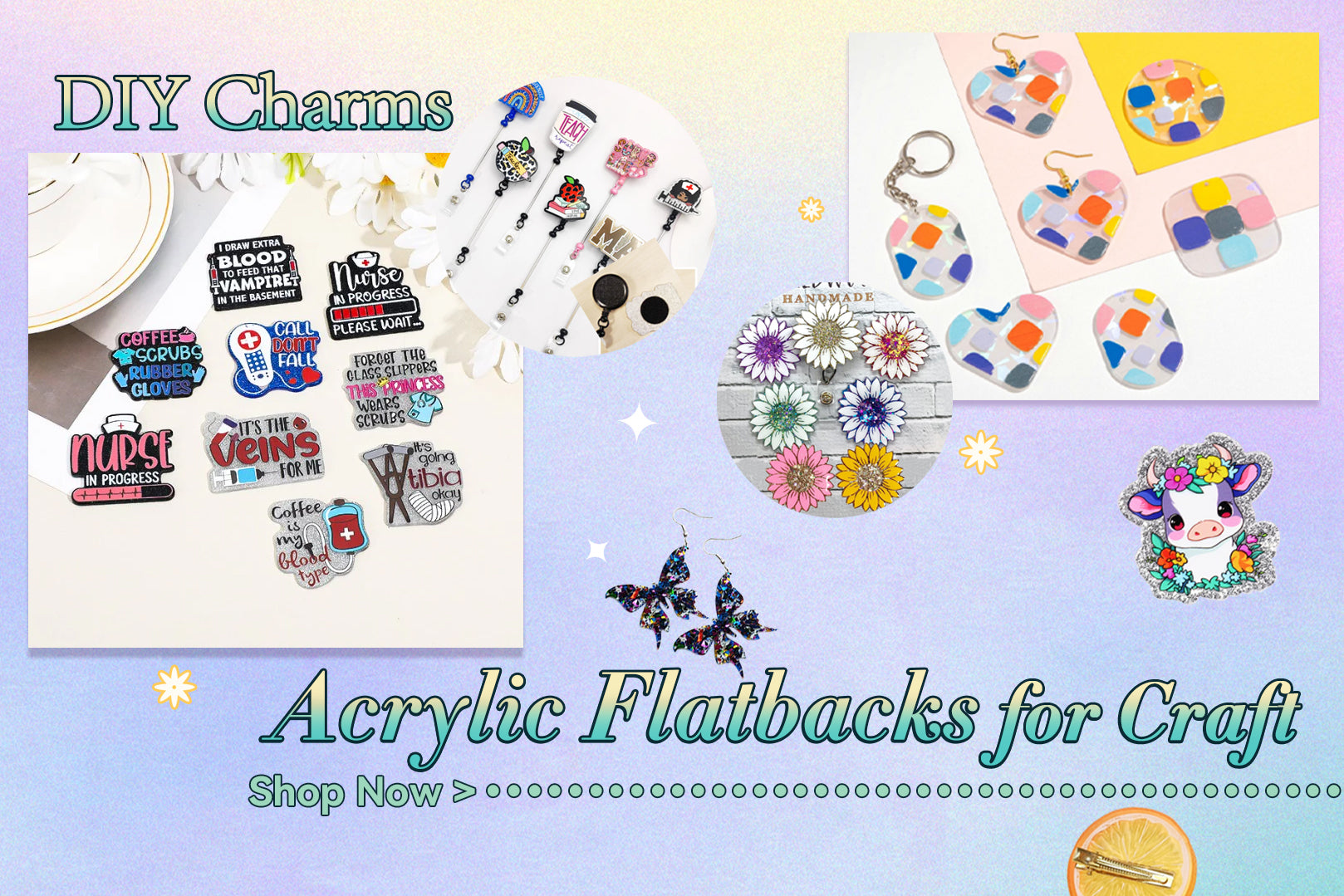 Mastering the Art of Using Acrylic Flatbacks for Badge Reels, Pendants, Keychains, Earrings and More