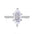 Wholesale Cross-border Live S925 Sterling Silver Ring Women's 8A High Carbon Diamond Square Ice Flower Zircon Super Flash 1-5 Carat Imitation Diamond Ring