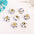 Wholesale 50PCS Small Fragrant Colored Hair Balls Metal Loose Beads Fabric Spacer Beads Diy Accessories