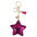 Wholesale Pentagram Sequin Bell Tassel Reflective Bright Surface Star Keychains